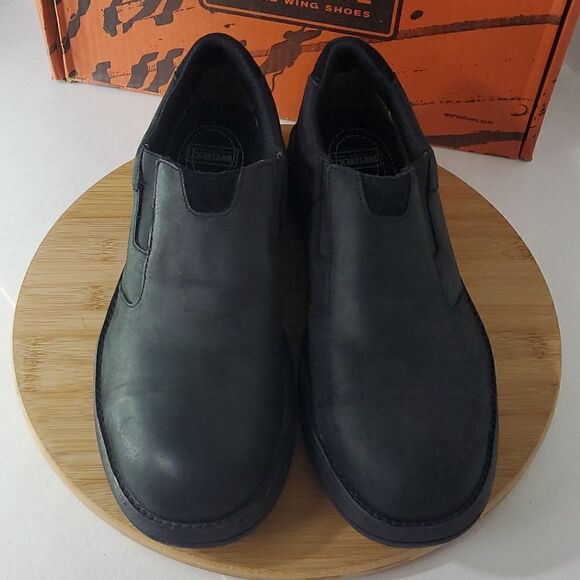 Worx by Red Wing Shoes Steel Toe Slip Resistant Black Slip On Work Shoes M 12 - Picture 3 of 14